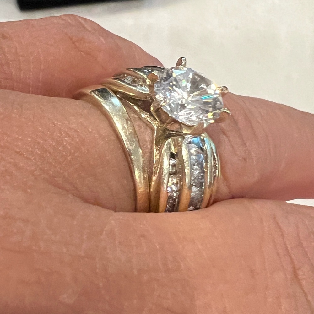 925 Sterling Silver China CZ Vintage Gold-plated